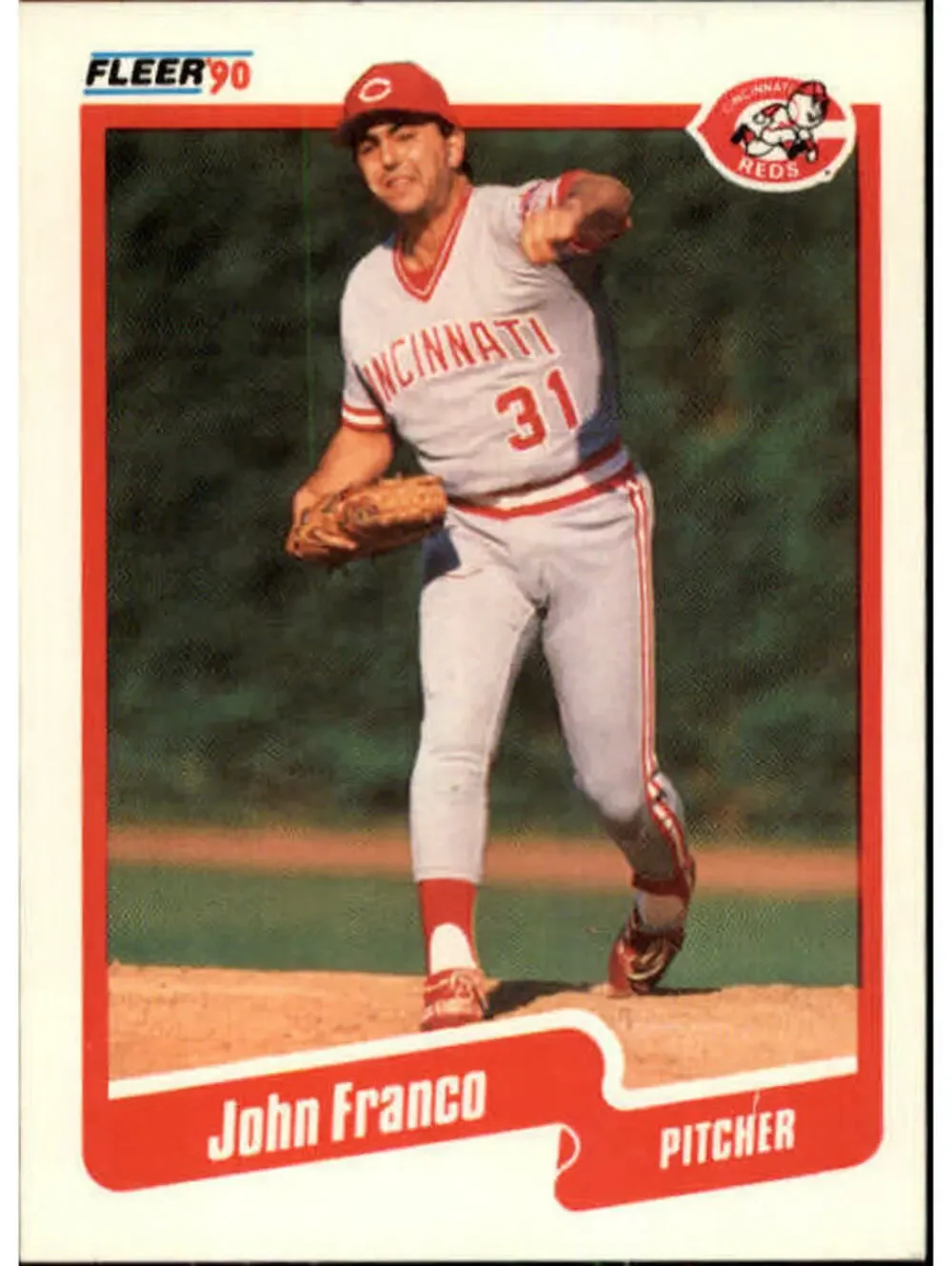 1990 John Franco Fleer Baseball Card #419